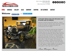 Tablet Screenshot of pristineautobody.com